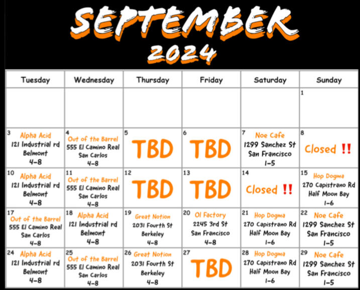 Shmashd Burgers August Menu